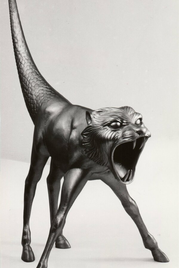 Milan Knížák, Animals from the serie of a new paradise: Tiraff (Tiger), z cyklu Nový ráj; foto: Libor Teplý